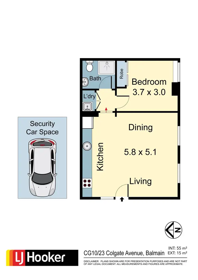 Floorplan of Homely apartment listing, CG10/23 Colgate Avenue, Balmain NSW 2041