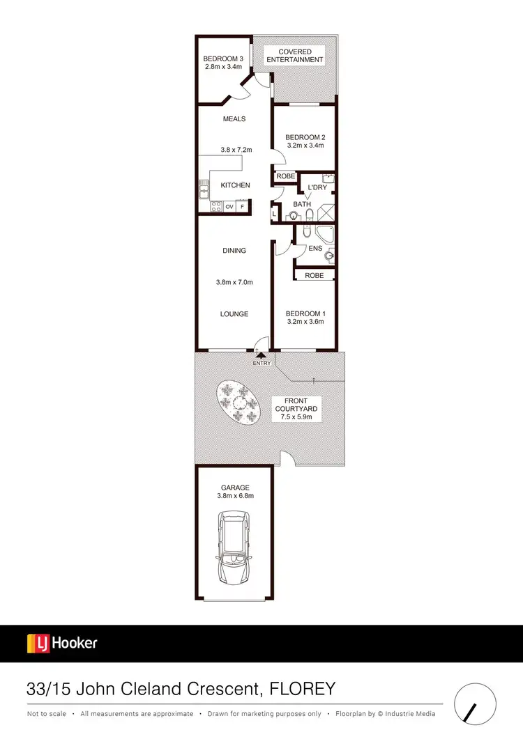 Floorplan of Homely townhouse listing, 33/15 John Cleland Crescent, Florey ACT 2615