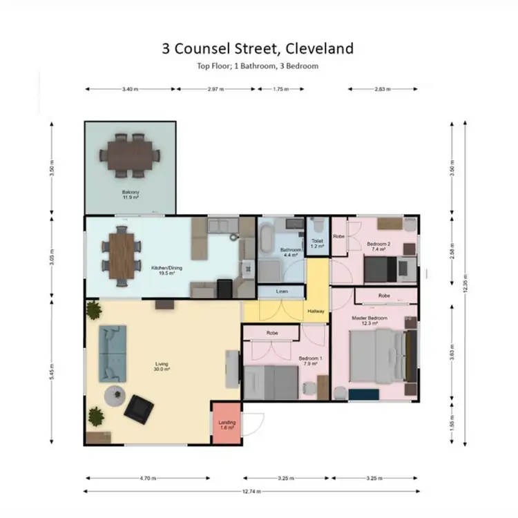 Floorplan of Homely house listing, 3 Counsel Street, Cleveland QLD 4163