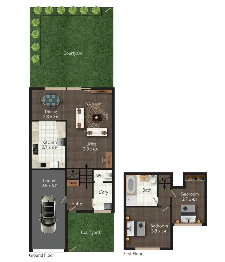 Floorplan of Homely townhouse listing, 8/1 Hakea Street, Queanbeyan NSW 2620