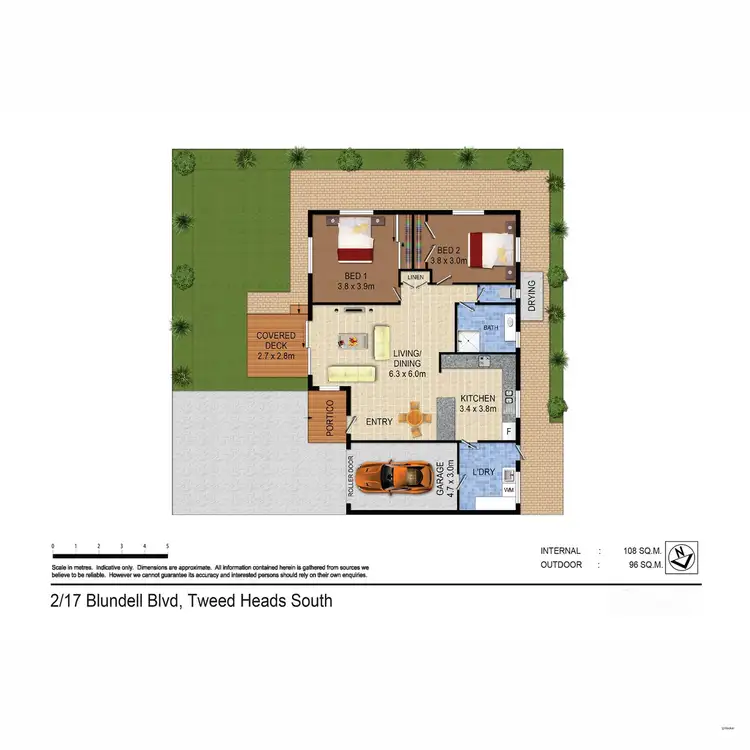 Floorplan of Homely semi-detached listing, 2/17 Blundell Boulevard, Tweed Heads South NSW 2486