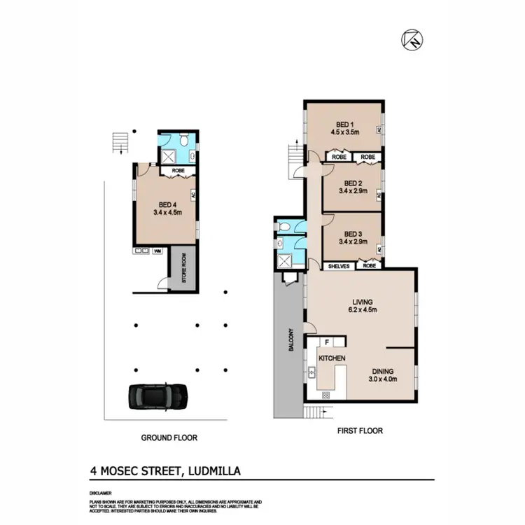 Floorplan of Homely house listing, 4 Mosec Street, Ludmilla NT 820