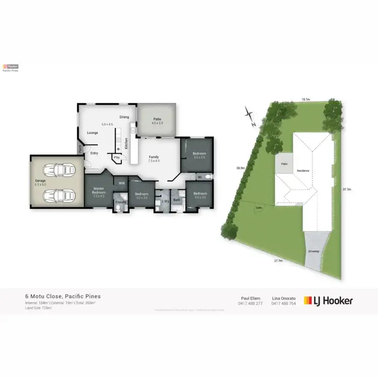 Floorplan of Homely house listing, 6 Motu Close, Pacific Pines QLD 4211