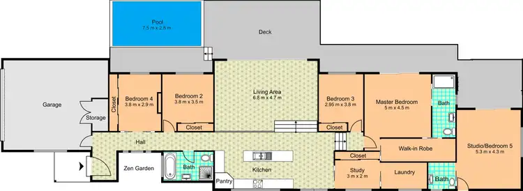 Floorplan of Homely house listing, 46 Baldock Drive, Mcleans Ridges NSW 2480