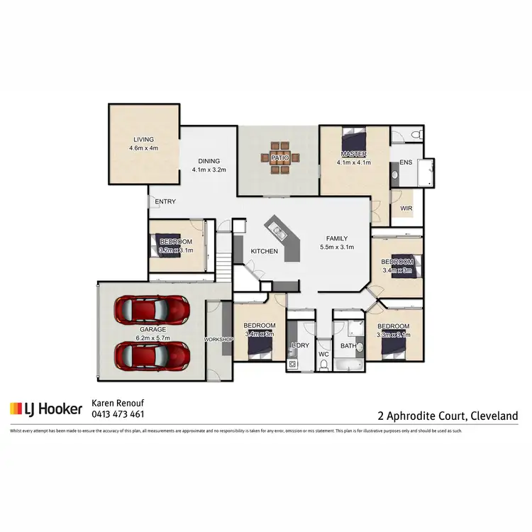 Floorplan of Homely house listing, 2 Aphrodite Court, Cleveland QLD 4163