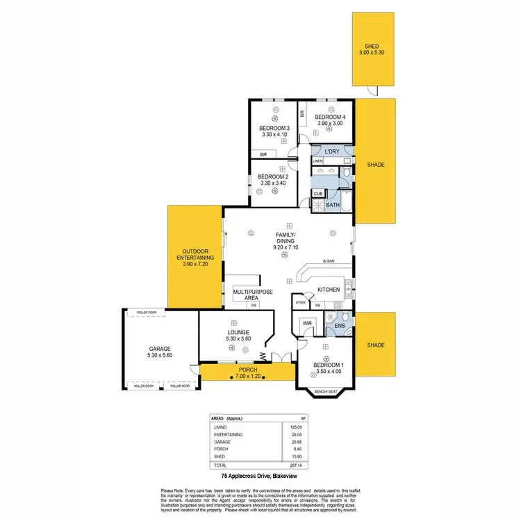 Floorplan of Homely house listing, 75 Applecross Drive, Blakeview SA 5114