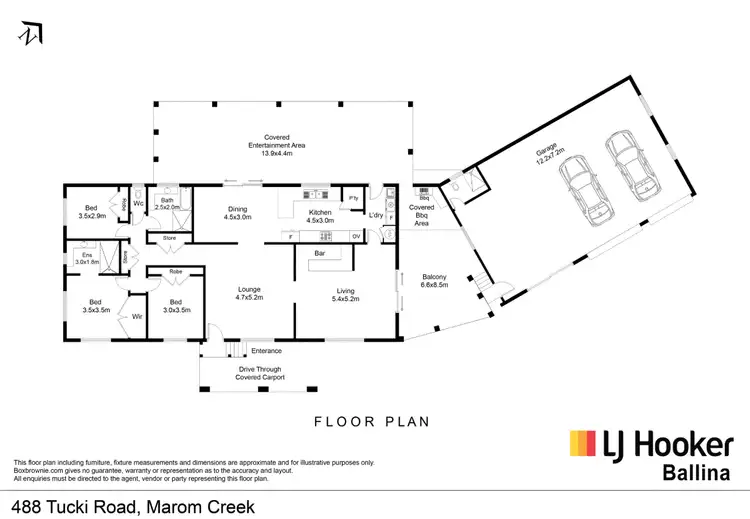 Floorplan of Homely rural property listing, 488 Tucki Road, Marom Creek NSW 2480