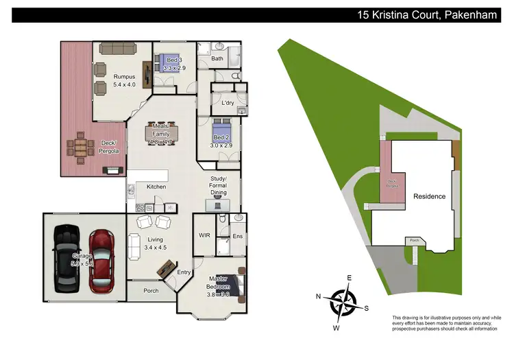 Floorplan of Homely house listing, 15 Kristina Court, Pakenham VIC 3810