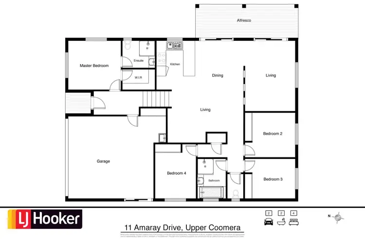 Floorplan of Homely house listing, 11 Amaray Drive, Upper Coomera QLD 4209