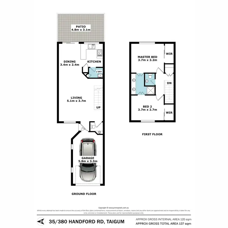 Floorplan of Homely townhouse listing, 35/380 Handford Road, Taigum QLD 4018