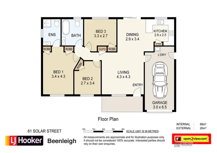 Floorplan of Homely house listing, 61 Solar Street, Beenleigh QLD 4207