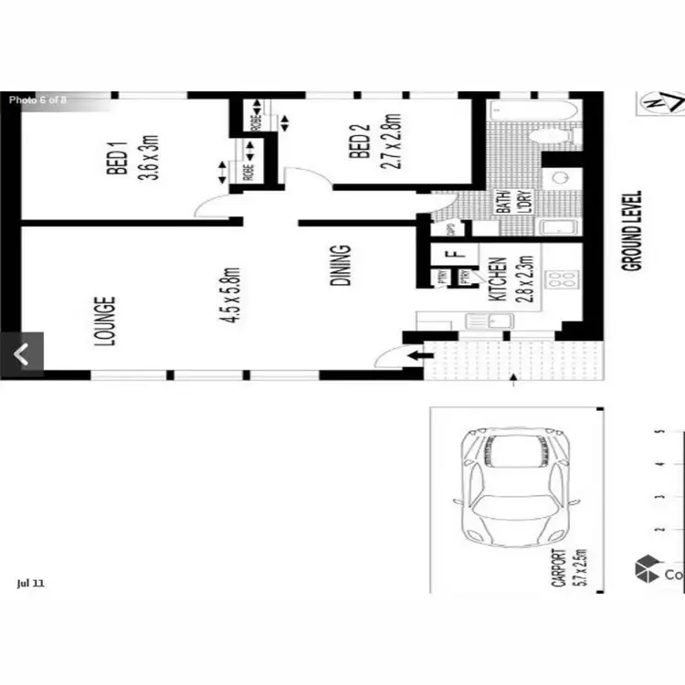 Floorplan of Homely unit listing, 5/18 Mawarra Street, Palm Beach QLD 4221