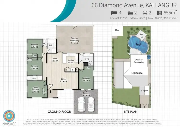 Floorplan of Homely house listing, 66 Diamond Avenue, Kallangur QLD 4503