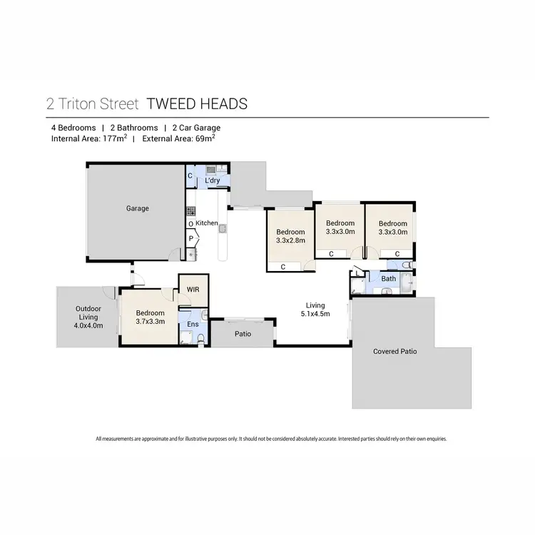Floorplan of Homely house listing, 2 Triton Street, Tweed Heads South NSW 2486