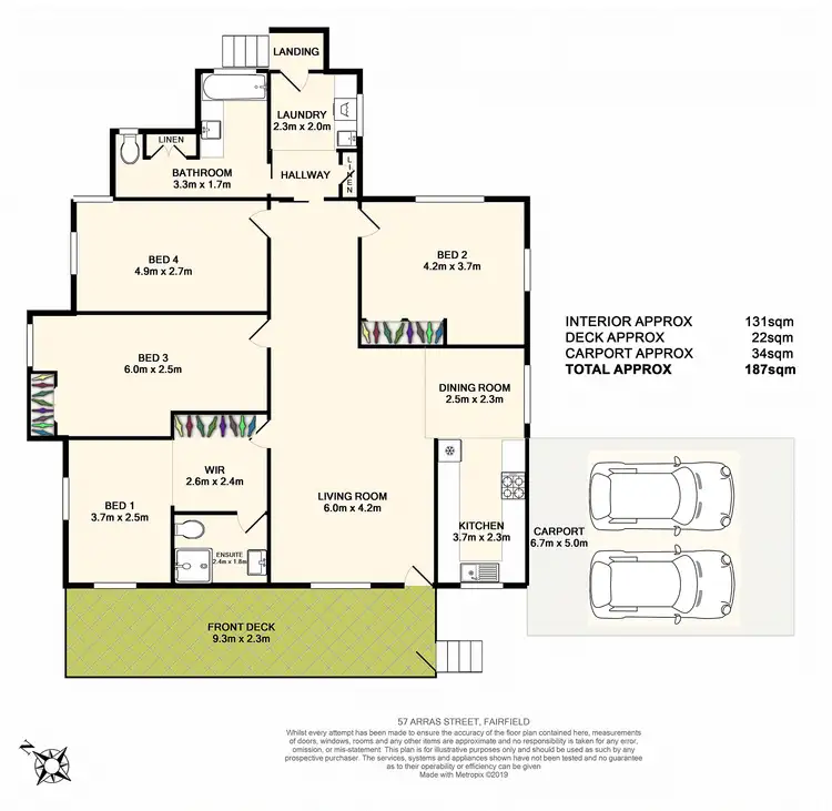 Floorplan of Homely house listing, 57 Arras Street, Yeronga QLD 4104