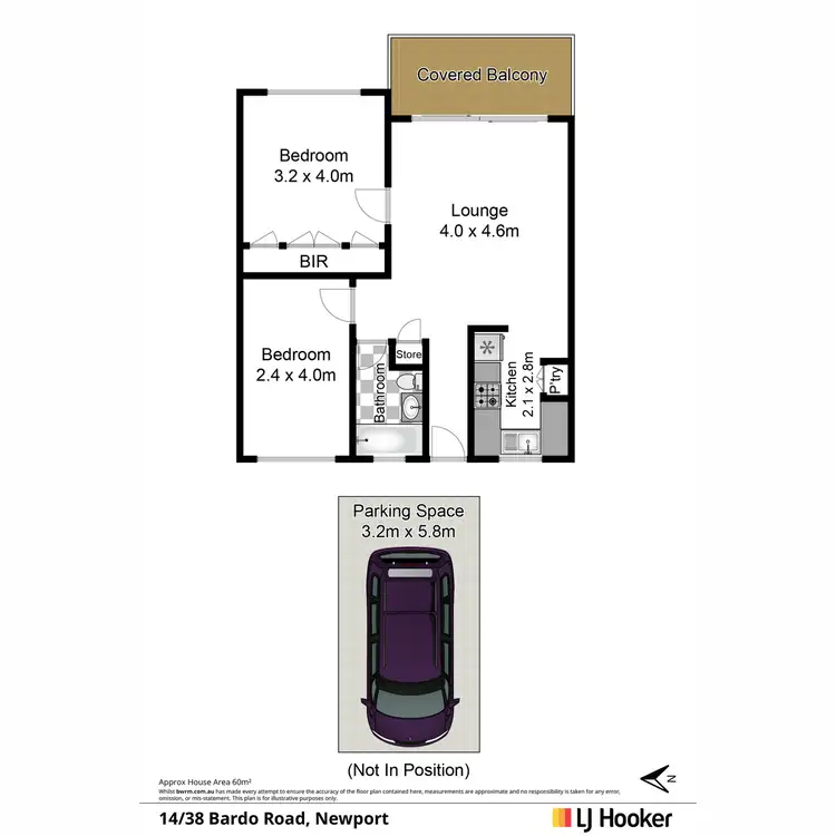 Floorplan of Homely apartment listing, 14/38 Bardo Road, Newport NSW 2106