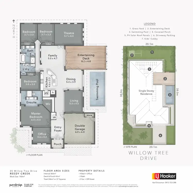 Floorplan of Homely house listing, 35 Willow Tree Drive, Reedy Creek QLD 4227