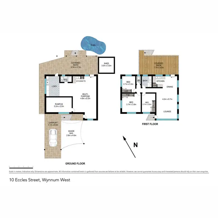 Floorplan of Homely house listing, 10 Eccles Street, Wynnum West QLD 4178