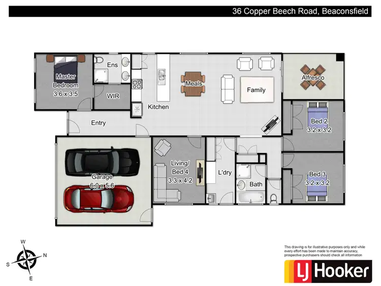 Floorplan of Homely house listing, 36 Copper Beech Road, Beaconsfield VIC 3807