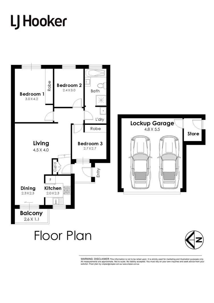 Floorplan of Homely apartment listing, 17/1 Nilson Avenue, Hillsdale NSW 2036