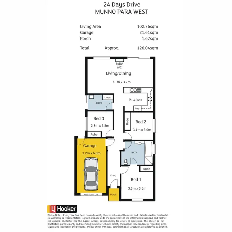 Floorplan of Homely house listing, 24 Days Drive, Munno Para West SA 5115