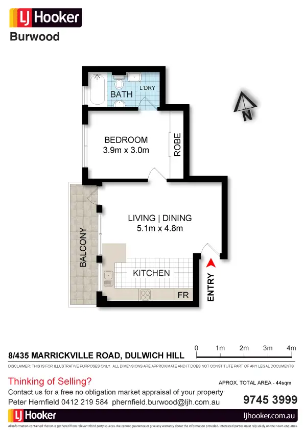 Floorplan of Homely unit listing, 8/435 Marrickville Road, Dulwich Hill NSW 2203