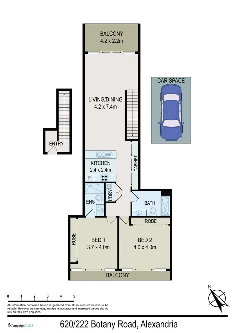 Floorplan of Homely apartment listing, 620/222 Botany Road, Alexandria NSW 2015