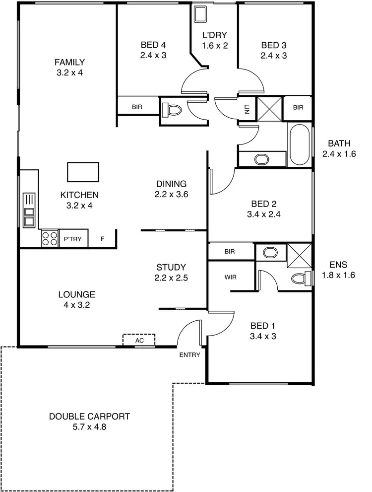 Floorplan of Homely house listing, 8 Harriet Place, Cloverdale WA 6105