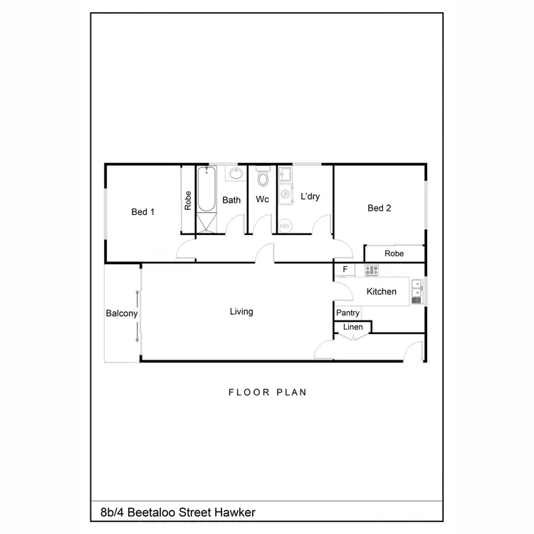 Floorplan of Homely unit listing, 8B/4 Beetaloo Street, Hawker ACT 2614