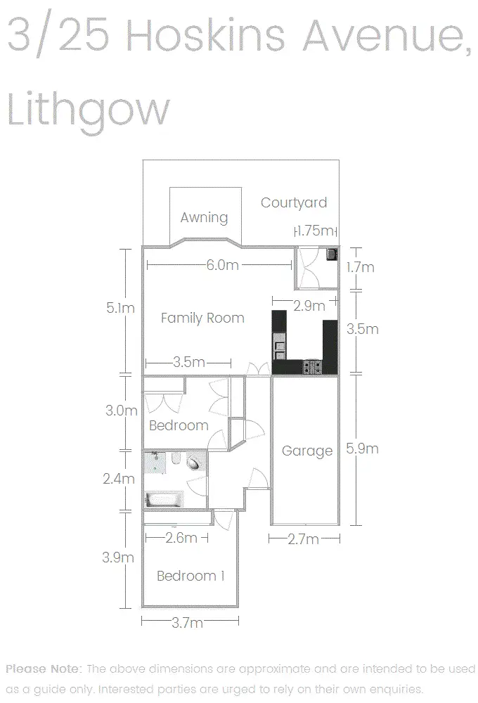 Floorplan of Homely unit listing, 3/25 Hoskins Avenue, Lithgow NSW 2790