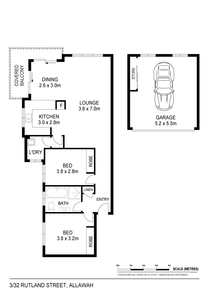 Floorplan of Homely unit listing, 3/32 Rutland Street, Allawah NSW 2218