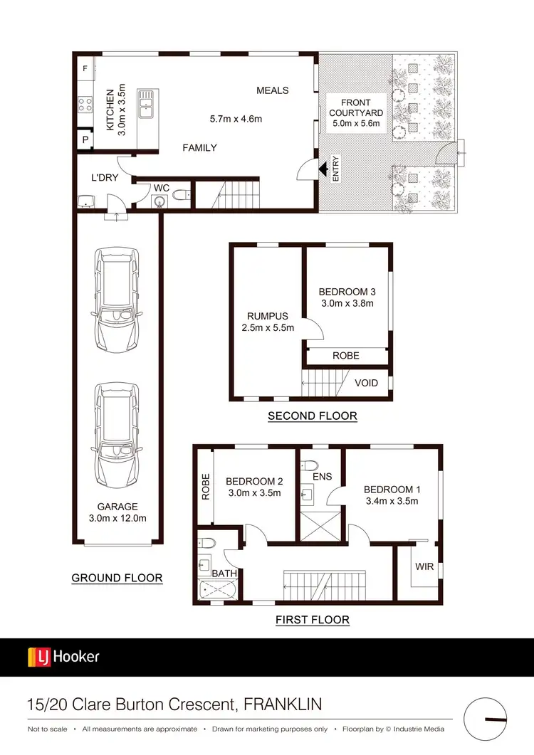 Floorplan of Homely townhouse listing, 15/20 Clare Burton Crescent, Franklin ACT 2913