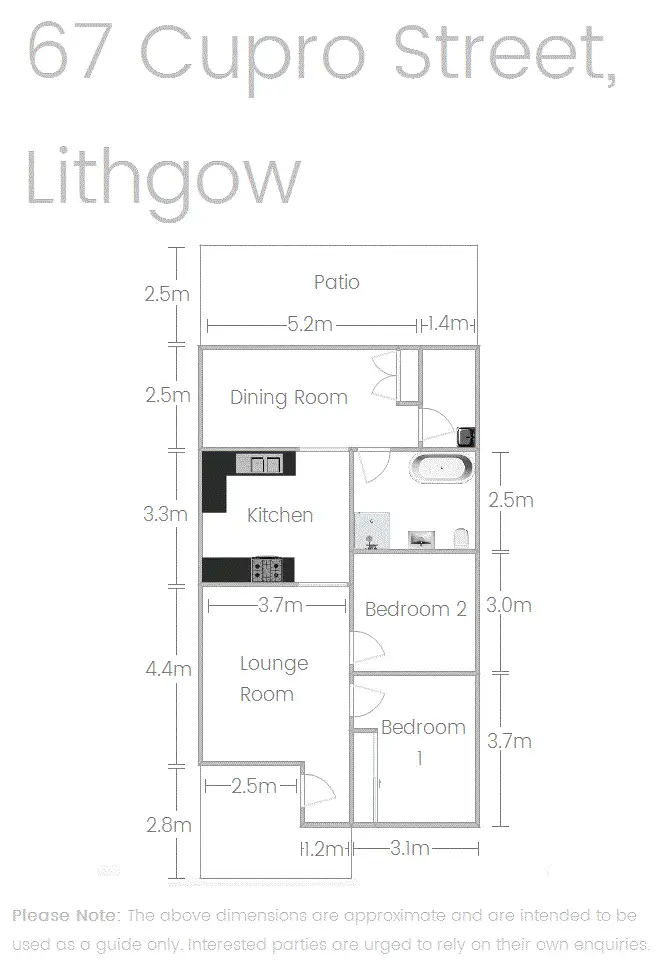 Floorplan of Homely house listing, 67 Cupro Street, Lithgow NSW 2790