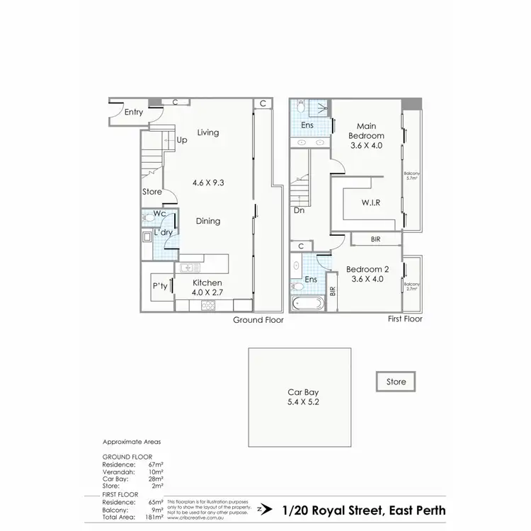 Floorplan of Homely apartment listing, 1/20 Royal Street, East Perth WA 6004