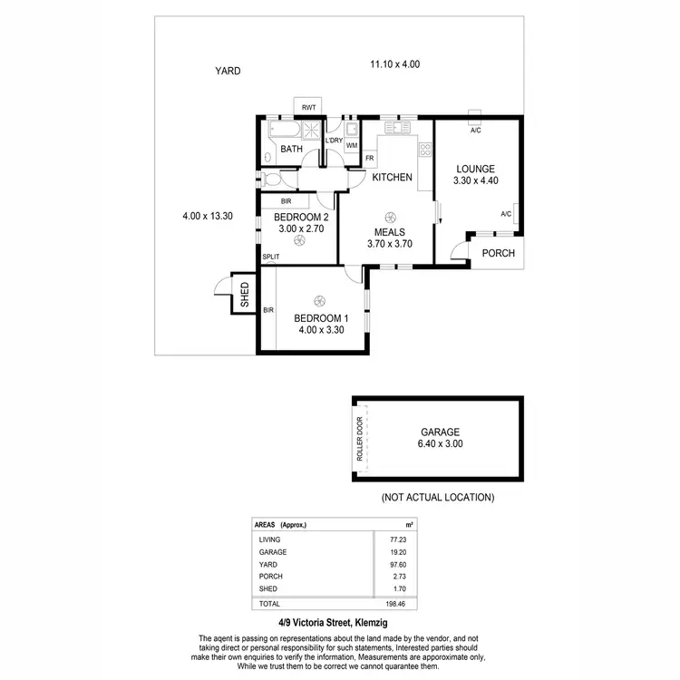 Floorplan of Homely unit listing, 4/9 Victoria Street, Klemzig SA 5087