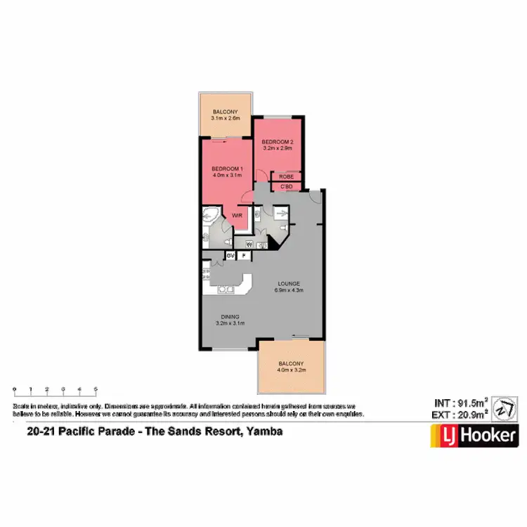 Floorplan of Homely unit listing, 30/20-21 Pacific Parade, Yamba NSW 2464