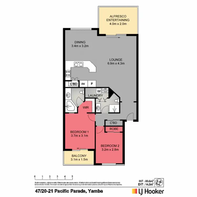 Floorplan of Homely apartment listing, 47/20-21 Pacific Parade, Yamba NSW 2464