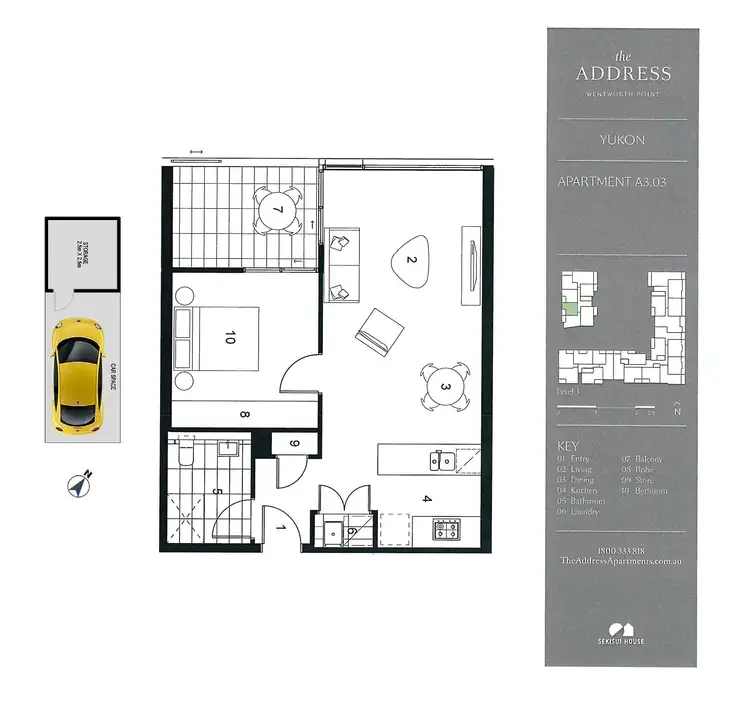 Floorplan of Homely unit listing, A303/12 Half Street, Wentworth Point NSW 2127