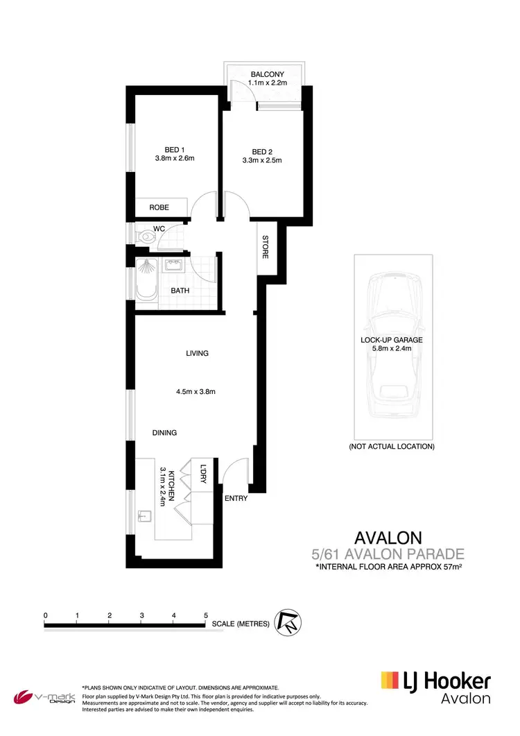 Floorplan of Homely unit listing, 5/61 Avalon Parade, Avalon Beach NSW 2107