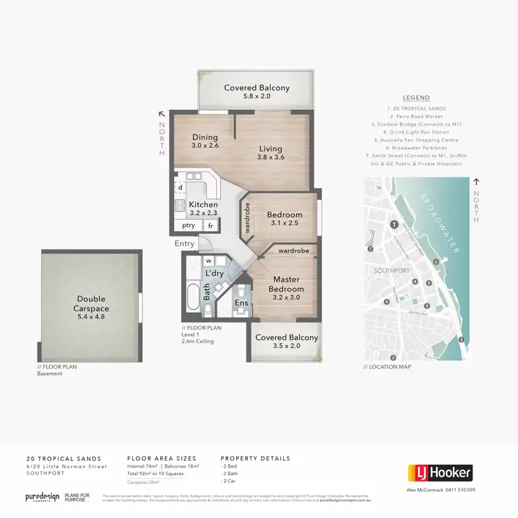Floorplan of Homely unit listing, 6/20 Little Norman Street, Southport QLD 4215