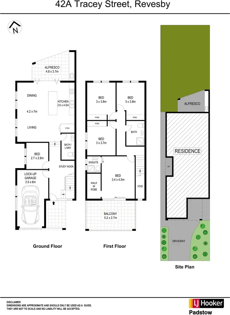 Floorplan of Homely semi-detached listing, 42a Tracey Street, Revesby NSW 2212