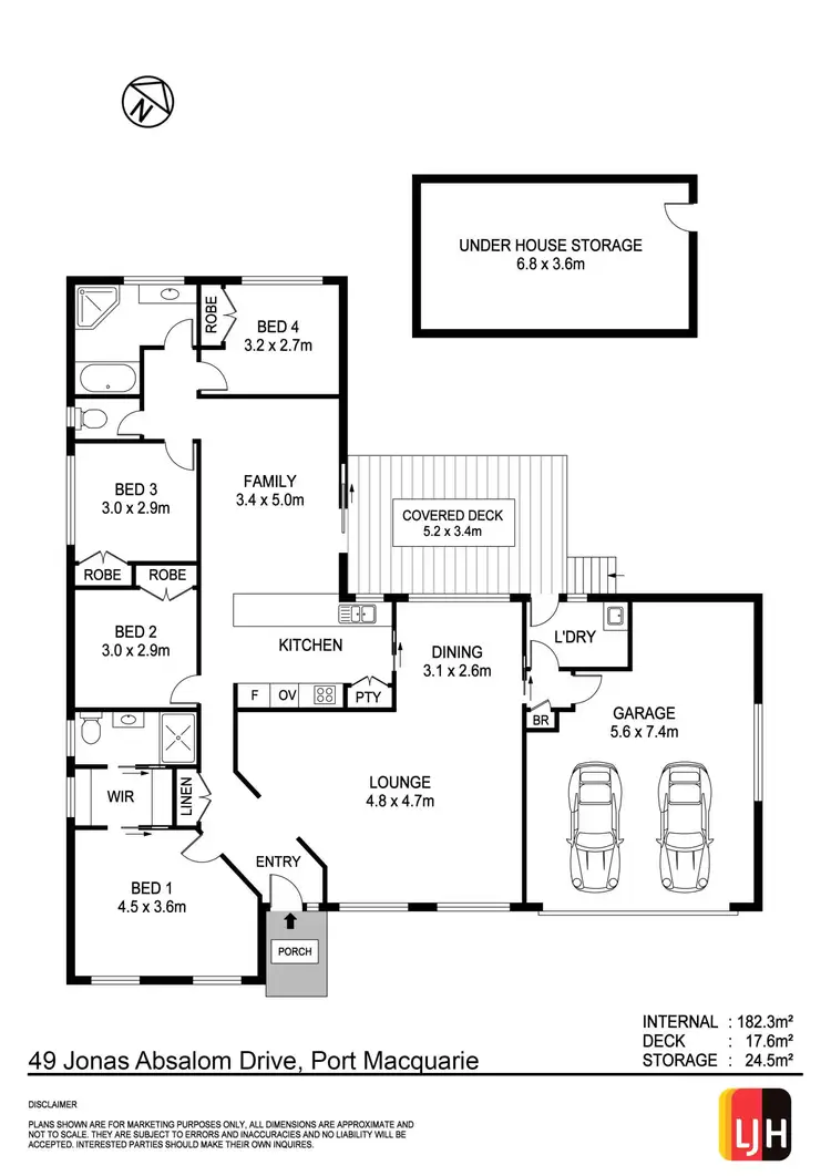 Floorplan of Homely house listing, 49 Jonas Absalom Drive, Port Macquarie NSW 2444