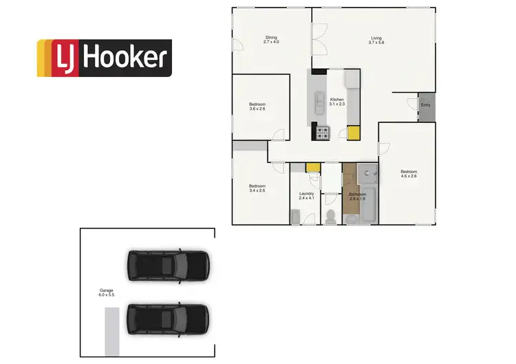 Floorplan of Homely house listing, 3 Milligan Court, Traralgon VIC 3844