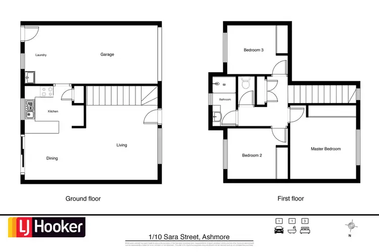 Floorplan of Homely townhouse listing, 1/10 Sara Street, Ashmore QLD 4214