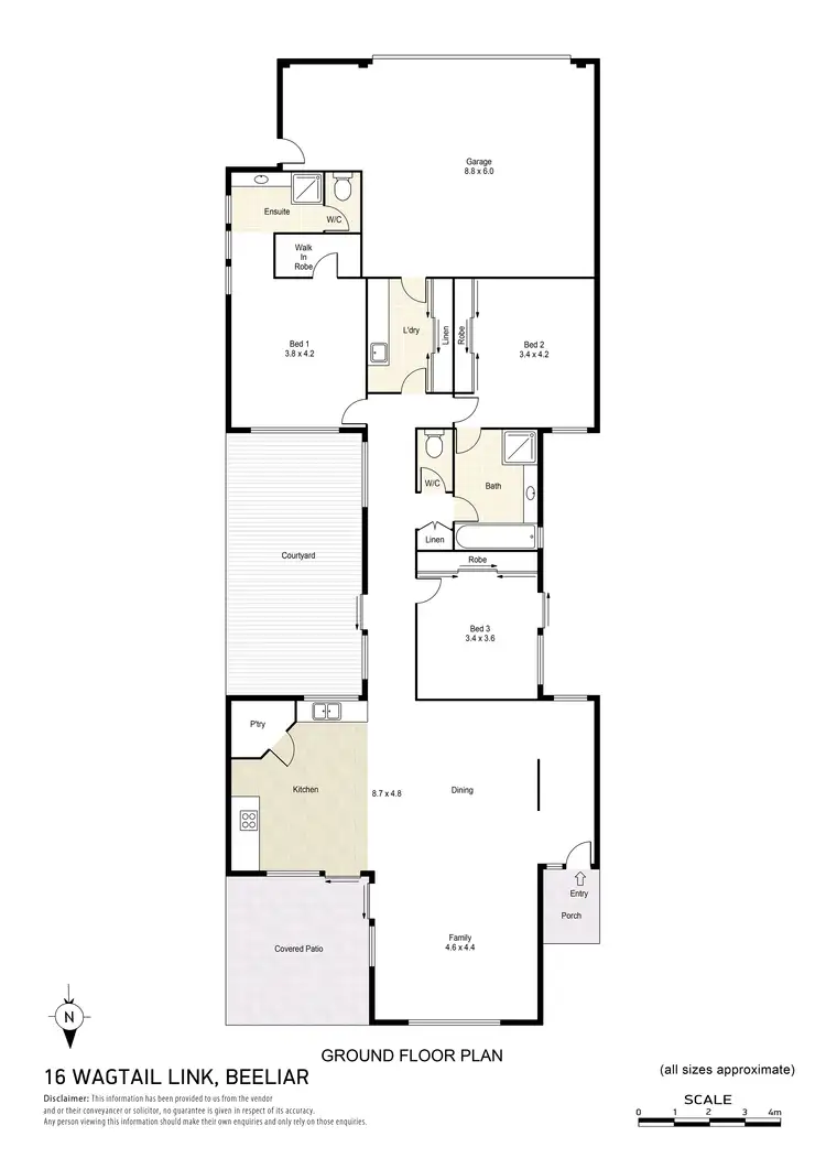 Floorplan of Homely house listing, 16 Wagtail Link, Beeliar WA 6164