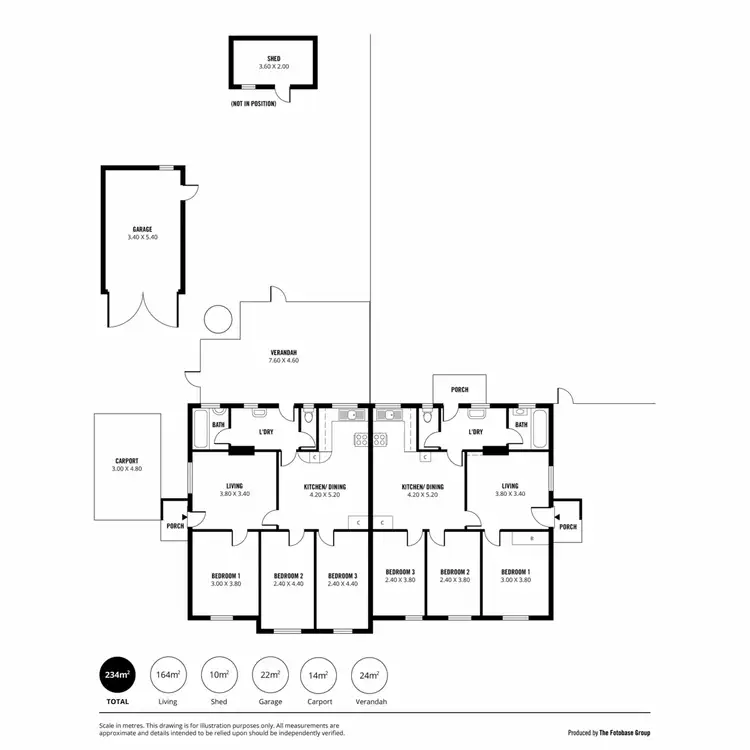 Floorplan of Homely semi-detached listing, 3-5 Arabrie Avenue, Edwardstown SA 5039