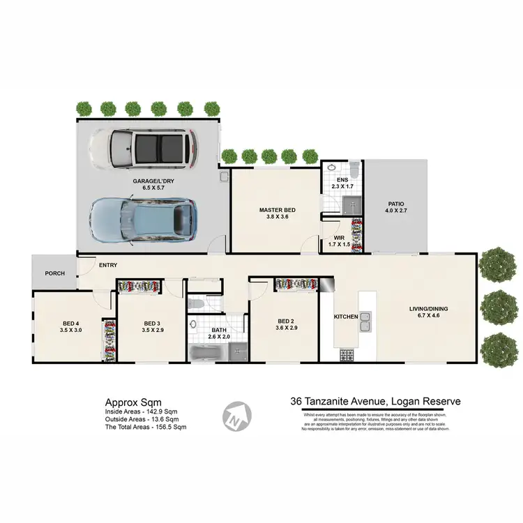 Floorplan of Homely house listing, 36 Tanzanite Avenue, Logan Reserve QLD 4133