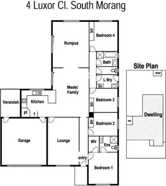 Floorplan of Homely house listing, 4 Luxor Close, South Morang VIC 3752