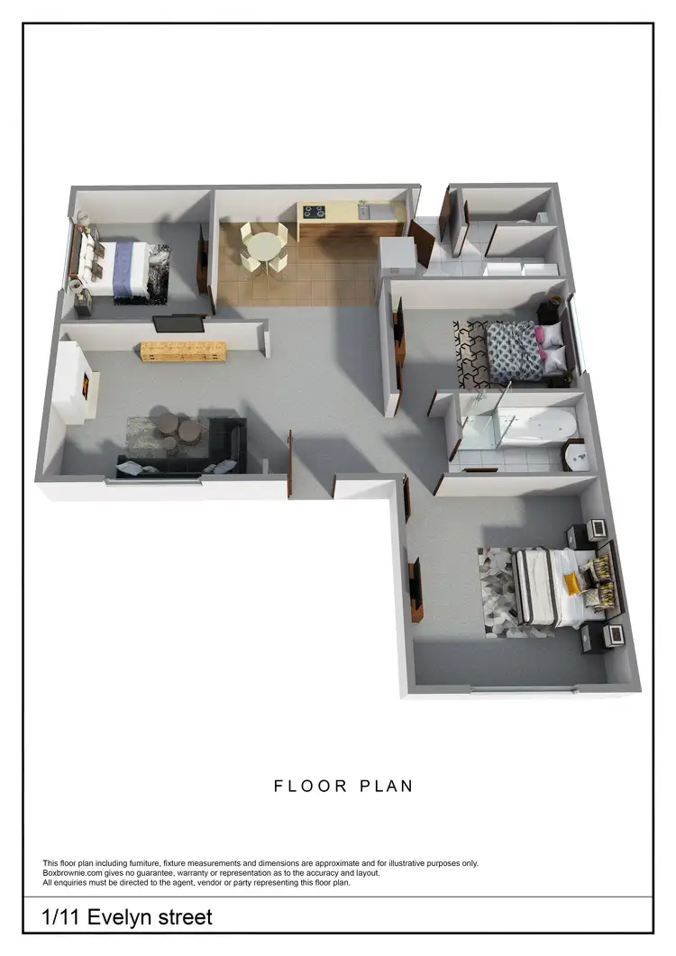 Floorplan of Homely unit listing, Unit 1/11 Evelyn Street, Clayton VIC 3168