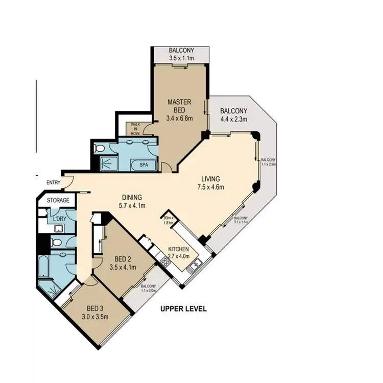 Floorplan of Homely apartment listing, 58/8 Goodwin Street, Kangaroo Point QLD 4169